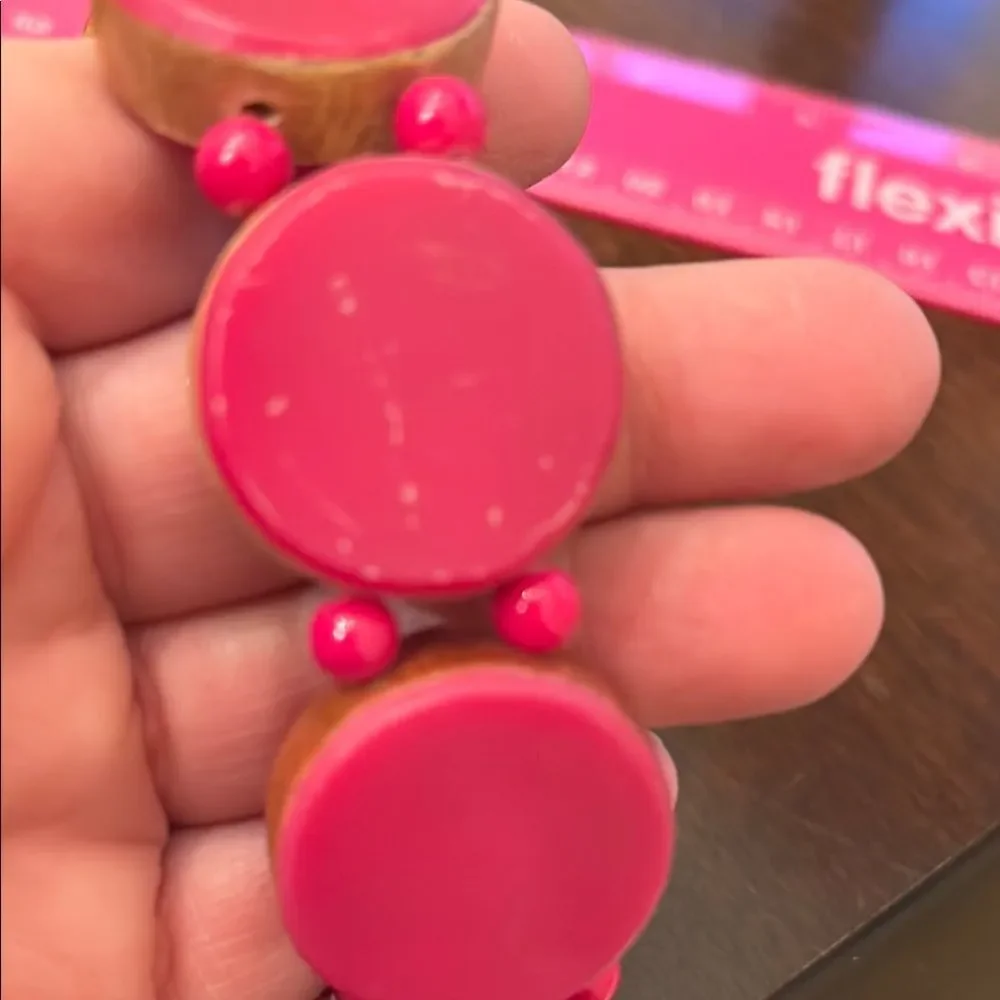 Chic Wooden and Pink Beaded Bracelet